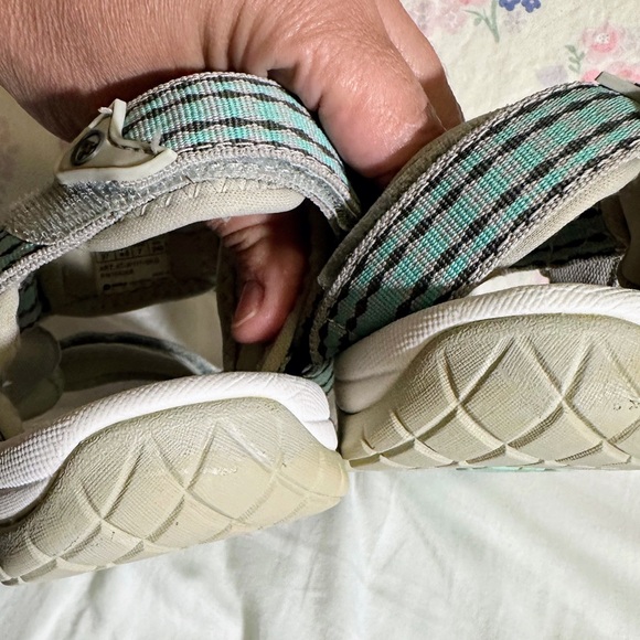 Atika Sandals - Gray and Teal Stripes hiking sandals for women size 7 - Picture 13 of 15